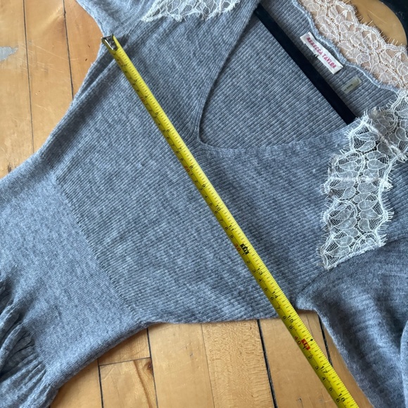 Rebecca Taylor Sz S Grey Wool Alpaca Lace Ballerinacore Feminine Fall Dress - Picture 15 of 15